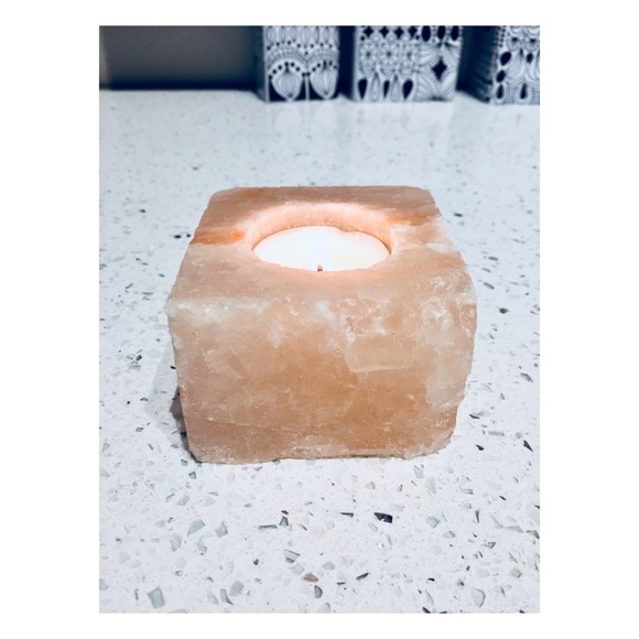 Pink Salt Tea-light Candle Holder - Picture 2 of 5